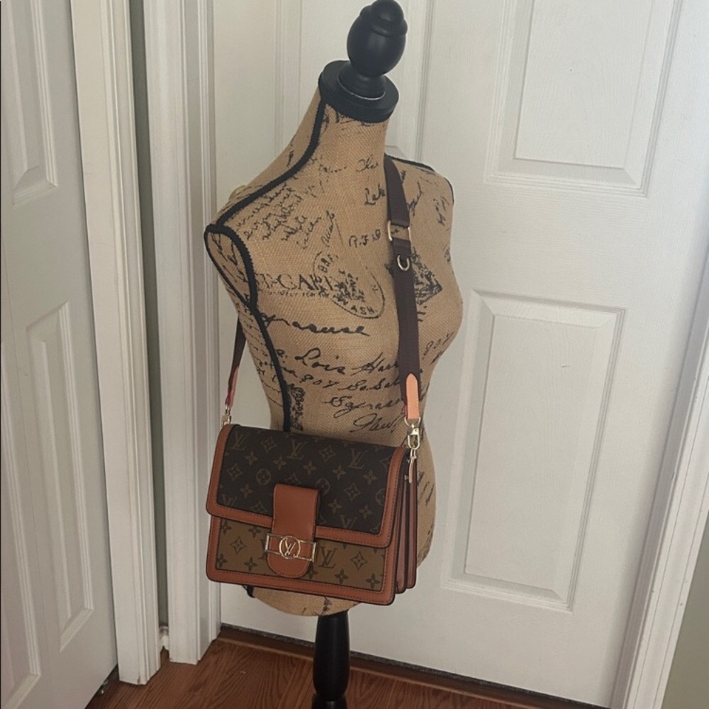 Brown and Tan Shoulder Bag